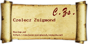 Czelecz Zsigmond névjegykártya